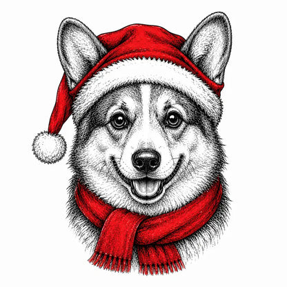 Santa Paws Christmas Dog Sweatshirt, 50 Dog Breeds in Festive Santa Hat Sweatshirt, Dog Lover Shirt, Funny Christmas Gift Sweatshirt