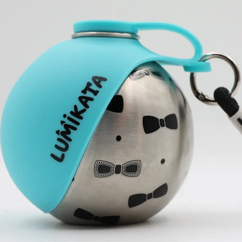 Lumikata 2-In-1 Portable Dog Water Bottle - 10Oz Stainless Steel, Silicone Foldable Bowl Mode, Leak-Proof Water Ball, Small Dog Walking & Pet Feeding Supplies